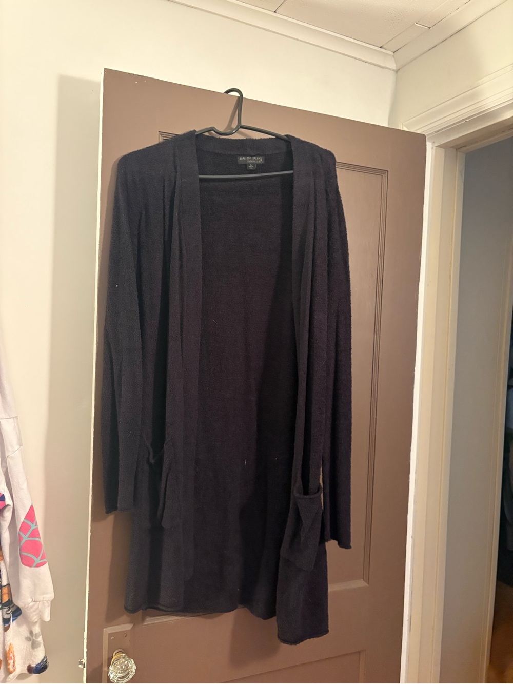 Barefoot Dreams Open-Front Black Women’s Cardigan Sweater